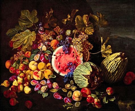 Giovanni Battista Ruoppolo, Still Life with Fruit, late 17th century | Still life fruit, Art ...