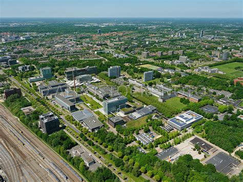 aerial view Eindhoven University of Technology, the TU Eindhoven is with about 10,000 students a ...