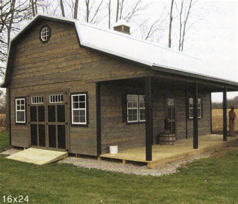 Storage shed with porch and loft ~ Hollans models