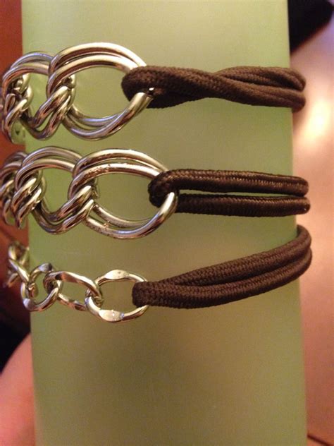 Fun chain and hair tie bracelets Hair Tie Bracelet, Leather Bracelet ...