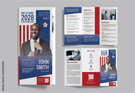 Election Campaign Political Trifold Brochure Layout Stock Template | Adobe Stock