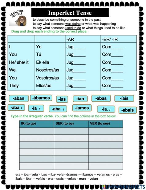 Imperfect tense activity | Live Worksheets