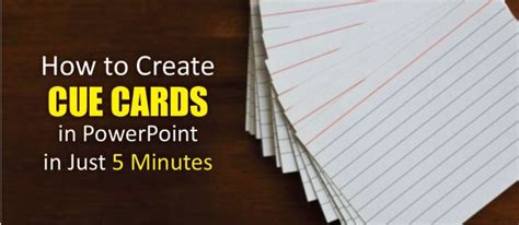 How to Create Cue Cards in PowerPoint in Just 5 Minutes