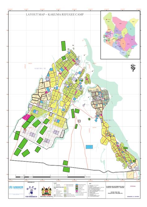 Kenya: Layout map - Kakuma refugee camp (as of Feb 2014) - Kenya ...