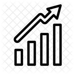 Growth Chart Icon - Download in Line Style