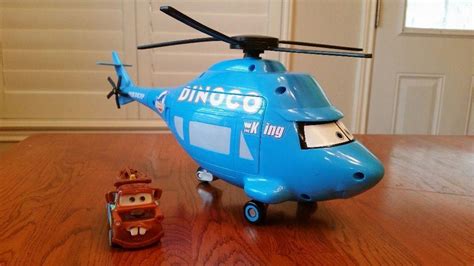 Disney Cars 14" DINOCO HELICOPTER Large TALKING Sounds The KING Tow Mater Toy | #1828582448