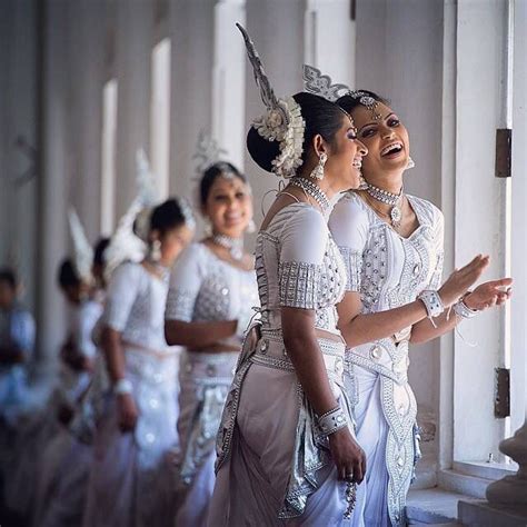 From US State Department: "Two women in traditional Kandyan dress laugh ...