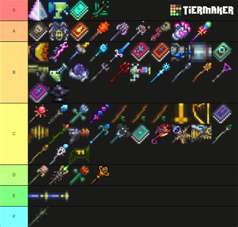 Terraria Magic Weapons Tier List (Community Rankings) - TierMaker