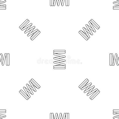 Spring Coil Pattern Seamless Vector Stock Vector - Illustration of ...