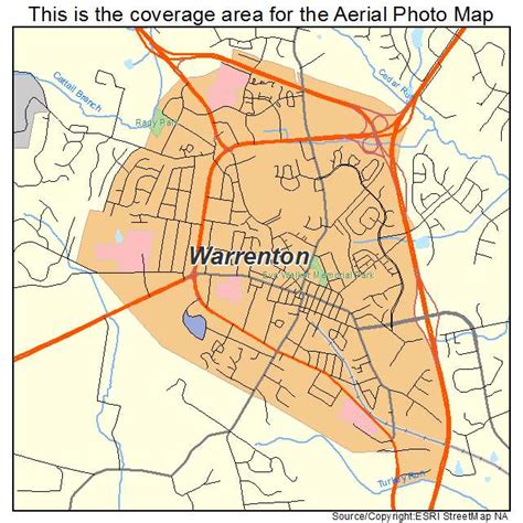 Aerial Photography Map of Warrenton, VA Virginia