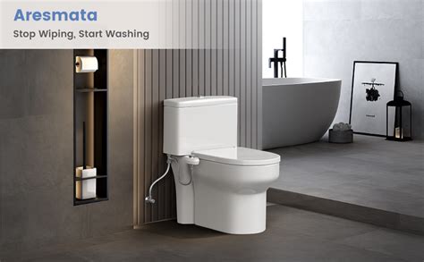 Aresmata Ultra-Slim Bidet Attachment for Toilet - Effortless Non-Electric Self-Cleaning Dual ...