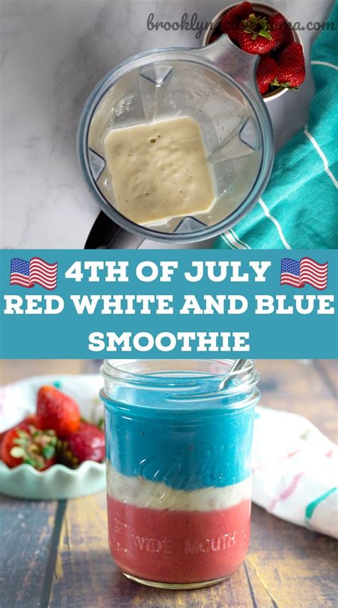 4th Of July Red White and Blue Smoothie | Blue smoothie recipes, Blue ...