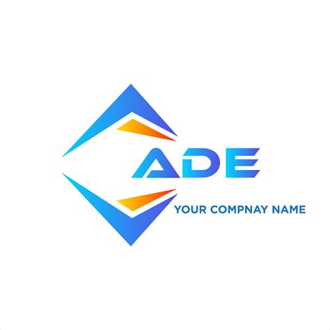 ADE abstract technology logo design on white background. ADE creative initials letter logo ...