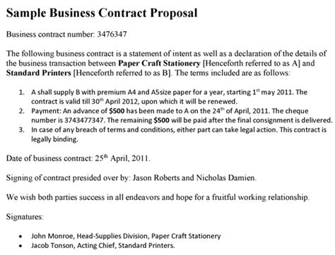 sample business contract proposal,partnership agreement template | Business proposal template ...