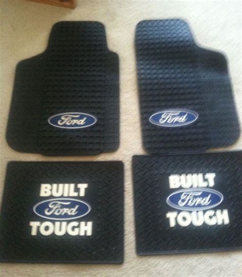 Buy Black Rubber Built Ford Tough Car Truck Floor Mats 25"X18" and 16"X13" in Orlando, Florida ...