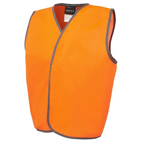 Kids Safety Vest Yellow - Kids Safety Vest Orange - Kids Safety Wear - WA Safety | Workwear ...