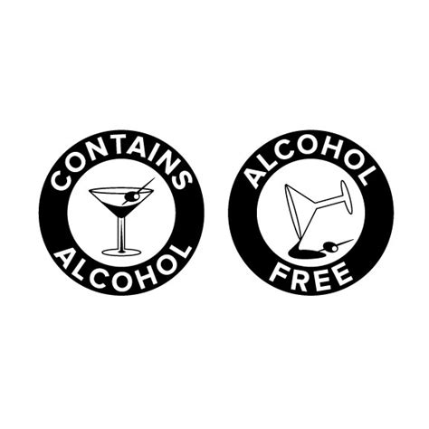 Contains Alcohol Warning Label | Download Royalty-free Vector Art.