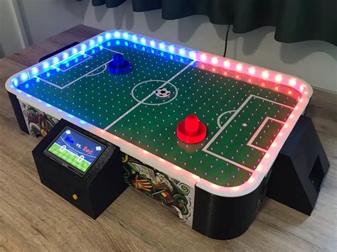 This homemade table puts a soccer spin on air hockey | Arduino Blog