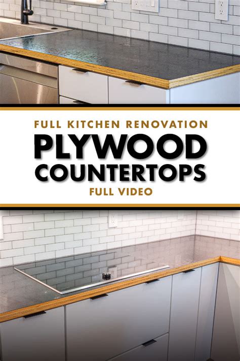 Building DIY WOOD COUNTERTOPS from PLYWOOD & LAMINATE for $300 // Kitchen Remodel Pt. 2 ...