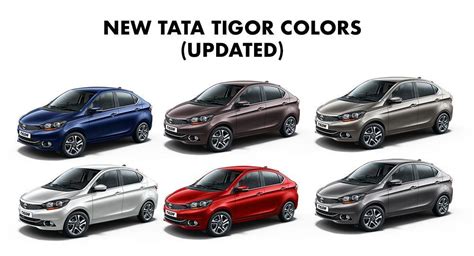 Tata TIGOR Colors: Blue, Silver, Red, White, Grey, Brown (Updated) Tata ...