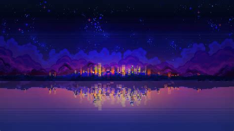 night, city, abstract, art, minimalist, 4k, HD Wallpaper | Rare Gallery