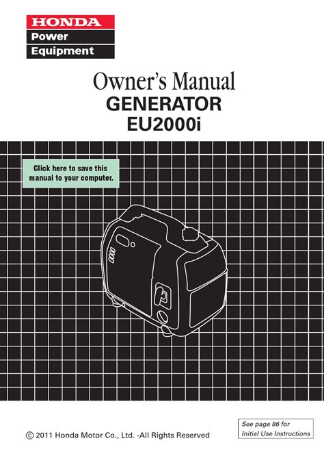 HONDA EU2000I OWNER'S MANUAL Pdf Download | ManualsLib