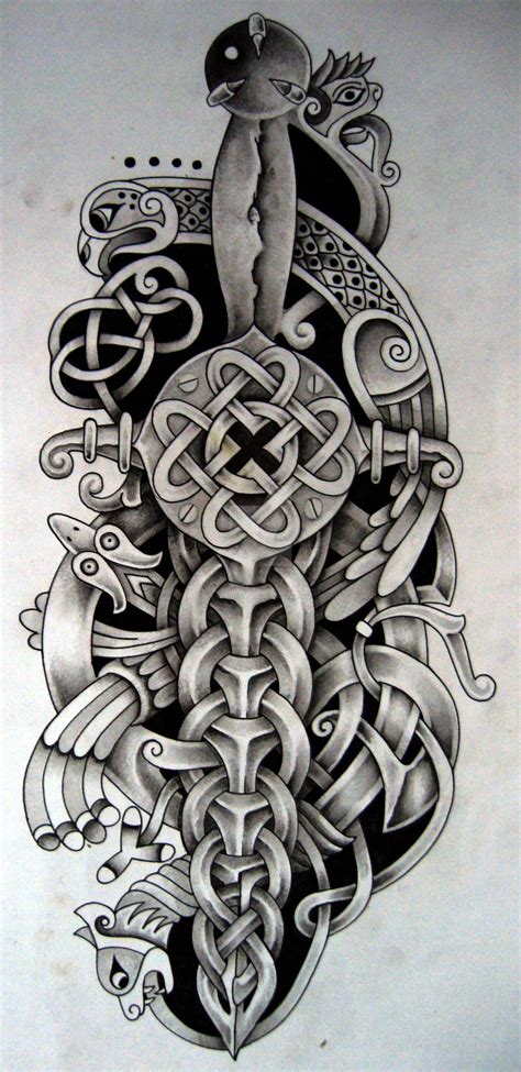 Celtic dagger and bird by Tattoo-Design.deviantart.com on @DeviantArt ...