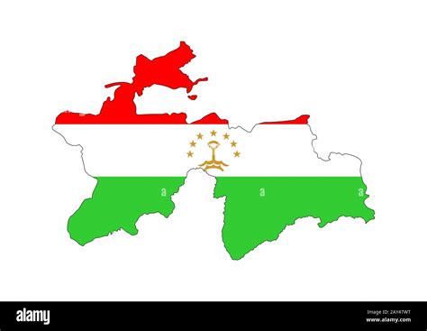 tajikistan flag map Stock Photo - Alamy