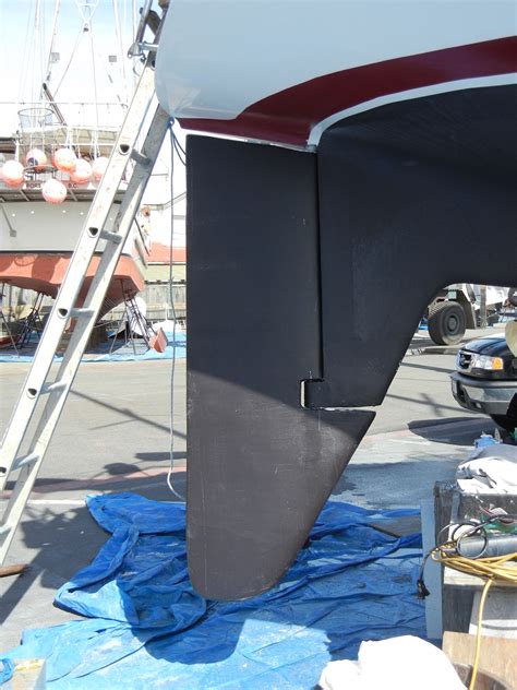 The new rudder installed and ready for years of service. She is ...