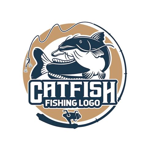 Premium Vector | Catfish Fishing Logo Design