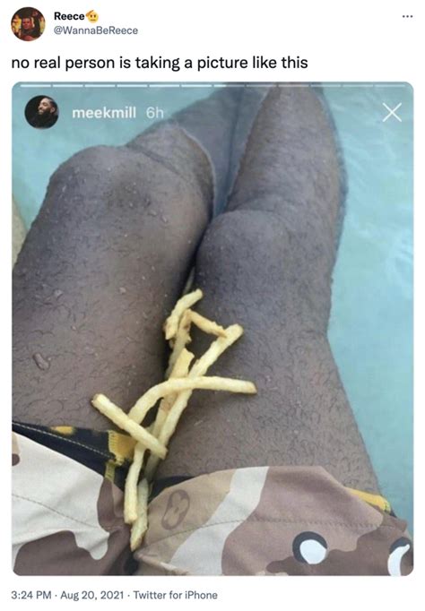 Meek Mill Fries on Legs by the Pool Instagram Story | Meek Mill Is Not A Real Person | Know Your ...