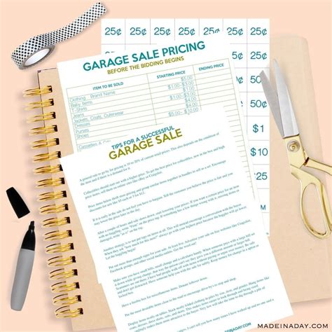 How To Host The Perfect Garage Sale Printable Set