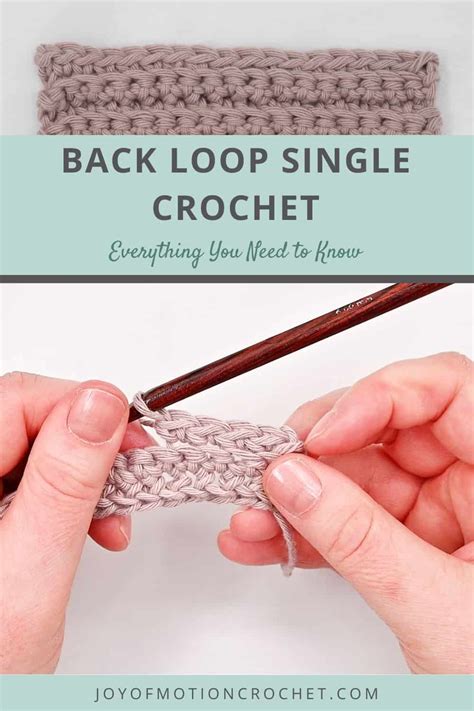 How To Back Loop Single Crochet - In 4 Easy Steps