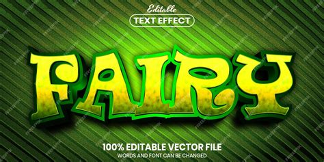 Premium Vector | Fairy text, font style editable text effect