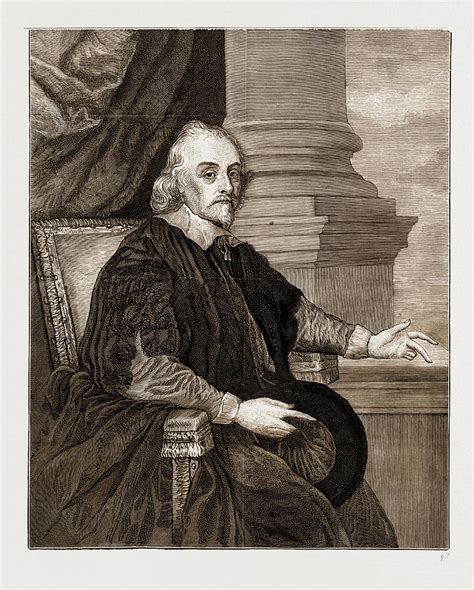 Portrait Of Dr. William Harvey, By Cornelius Jansen Drawing by Litz Collection