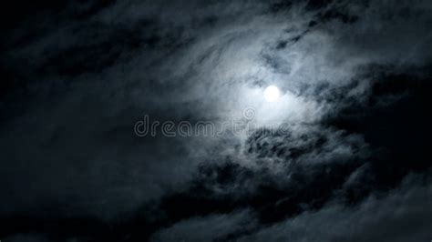 Dramatic Night Sky with Mystic Moon, Spooky Dark Gothic Background ...