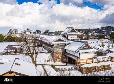 Kanazawa, Japan at Kanazawa Castle in the winter Stock Photo - Alamy