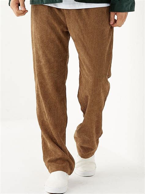 Mens Vintage Corduroy Solid Color Loose Fit Casual Pants | Mens pants fashion, Loose pants ...