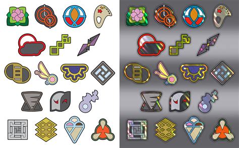 Free-To-Use Custom Pokemon Gym Badges by icycatelf | Pokemon gym badges, Gym badges, Pokemon