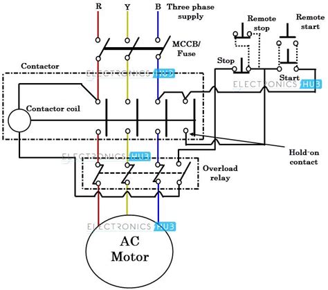 Dol Starter Wiring Diagram Single Phase