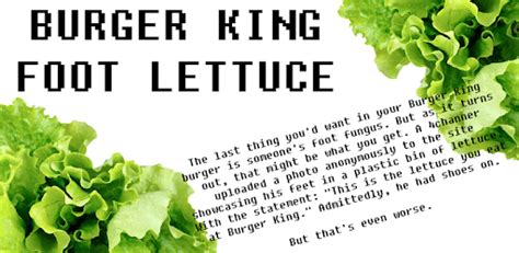 BURGER KING FOOT LETTUCE - 8theGreat's World Photo (41617331) - Fanpop