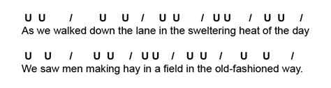 Anapestic pentameter is five feet per line