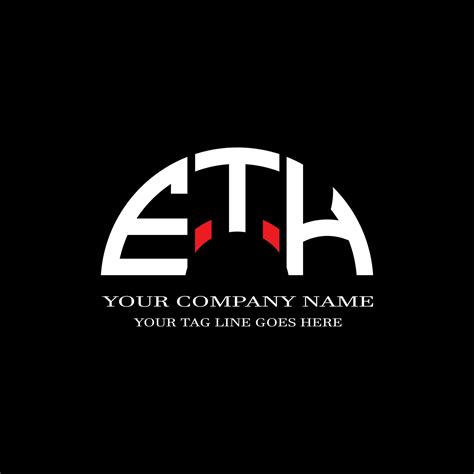 ETH letter logo creative design with vector graphic 7886663 Vector Art ...