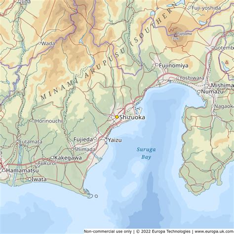 Map of Shizuoka, Japan | Global 1000 Atlas