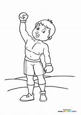 Boxer Celebrating  Coloring Pages For Kids sketch template