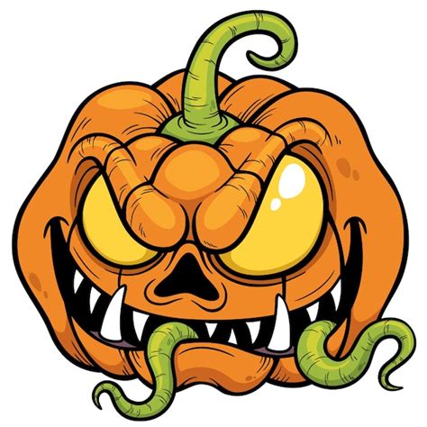 Cartoon halloween pumpkin Vector | Premium Download