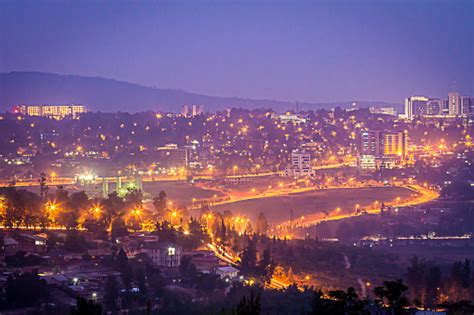 Kigali Rwanda Skyline At Night Stock Photo - Download Image Now - iStock