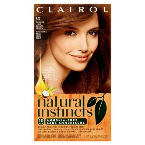 Clairol Natural Instincts Semi-Permanent Hair Color, Light Golden Brown - Walmart.com - Walmart.com