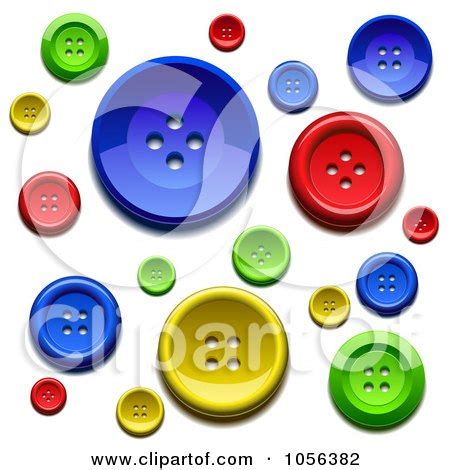 Royalty-Free Vector Clip Art Illustration of a Background Of Colorful Sewing Buttons by Oligo ...