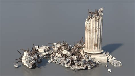 Broken Pillar Collection 3D model - TurboSquid 1905000